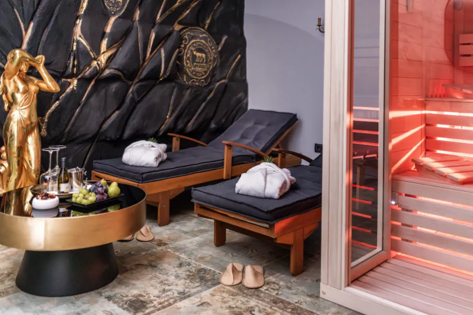 Private sauna room at Hotel Julian Alps