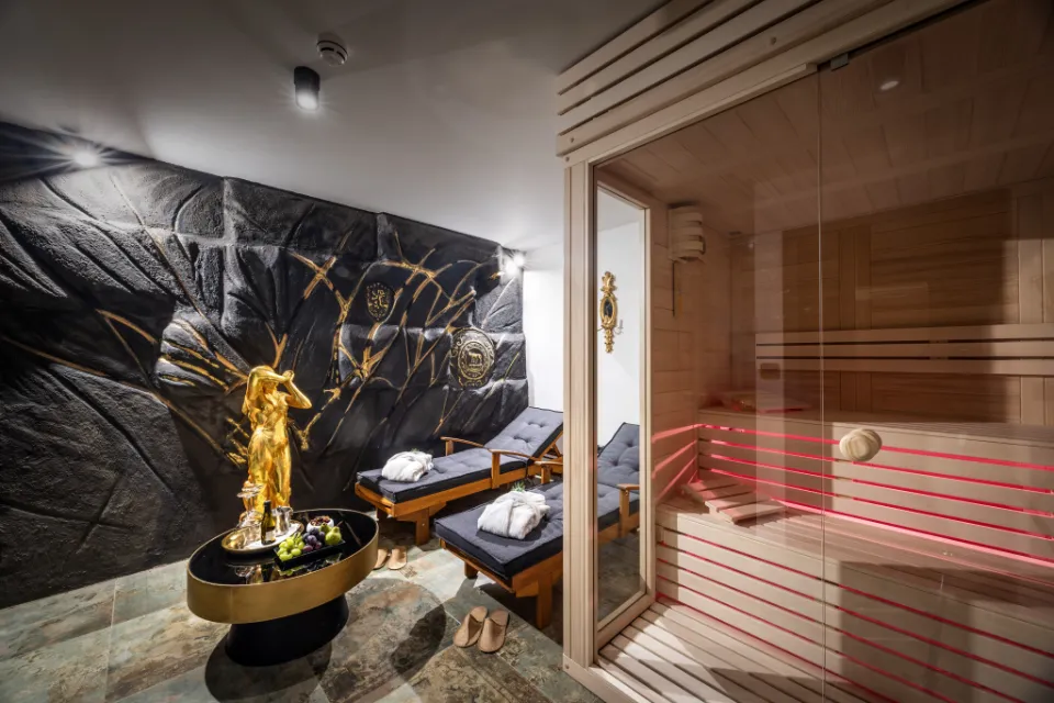 Sauna and relaxation corner